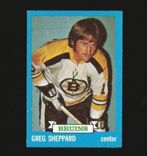 1973-74 Topps Hockey Card Number 8 Greg Shepard Boston Bruins #8