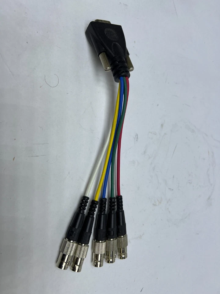 VGA HD15(M) to RGB/H+V BNC(F) Adapter Cable 6 Inch Length - Image 4 of 4