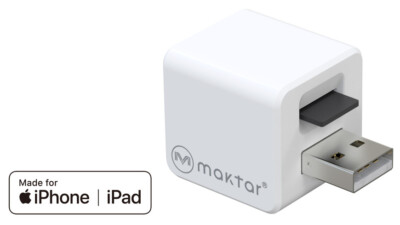 Maktar Auto-Back-up-Adapter Qubii, für iPhone/iPad, speichert Bilder/Videos/Kont