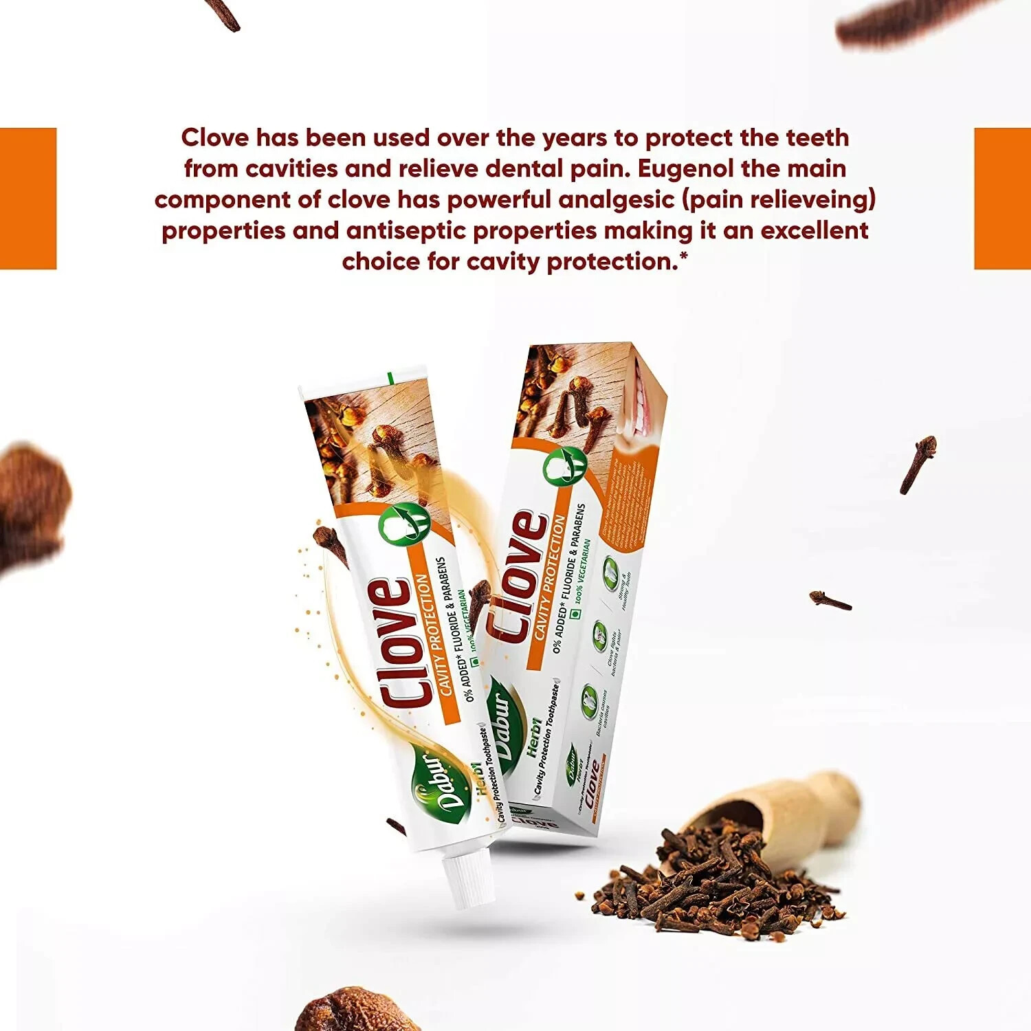 Dabur Herbal Anti Cavity Clove Toothpaste for Strong Teeth Bleeding