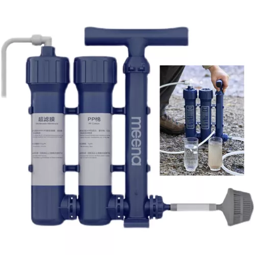 Portable Water Filter Straw Personal Filtration Purifier Hiking Camping 3-Stage