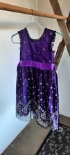 Jona Michelle Purple Sparkle Holiday Party Short Sleeve Dress Girls size 10