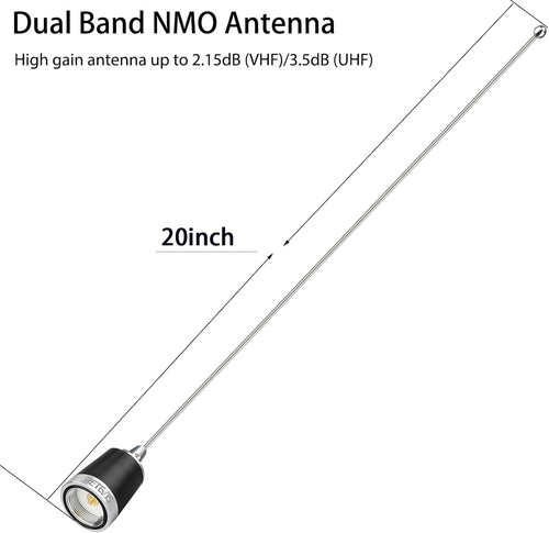 Retevis MR200 NMO Amateur Antenna, 144/430Mhz UHF/VHF with Magnet Mount Antenna - Zdjęcie 2 z 13