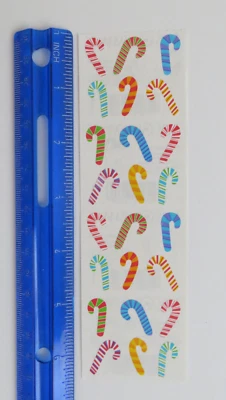 MRS. GROSSMAN'S Mrs Grossman TINY CANDY CANES - 1 Strip Multi Color Tiny Candy Cane Stickers