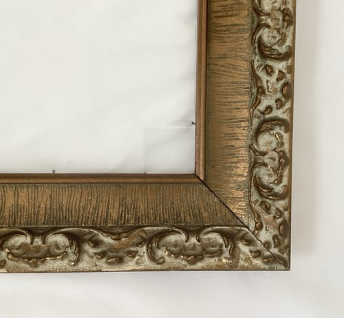 Moderner verzierter Wandrahmen aus vergoldetem Holz & geformtem Harz französischer Rokoko-Stil mit Glas - Bild 6 von 13