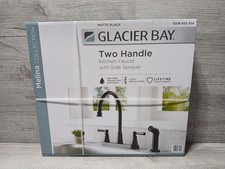 Glacier Bay Melina Double-Handle Standard Kitchen Faucet W Side Sprayer NEW