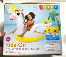 Intex ENCHANTED Unicorn Inflatable Ride-on Pool Float 89 In X 68 In LARGE