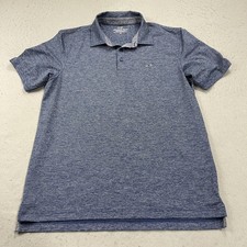 Vineyard Vines Polo Shirt Mens Medium Blue Stretch Striped Performance Golf