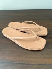 CROCS Miami Square Toe Jelly Flip Flops Size 9 Milk Chocolate light Brown 