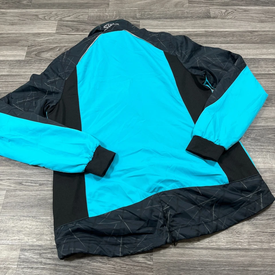 Chaqueta de esquí de fondo SWIX Mock Neck ligera azul/negro para mujer talla M Foto 2 de 4