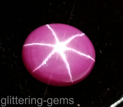 7.50Ct 6 Rays Pink Star Ruby Certified Oval Shape Cabochon Loose Gemstone 5DNY