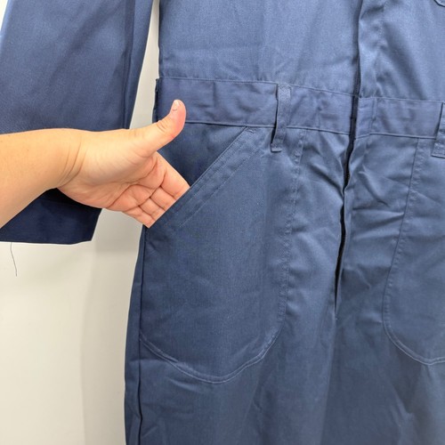 Utility Coveralls Men 42R NEW Blue Long Sleeve Military Workwear Zip Button - Picture 4 of 16