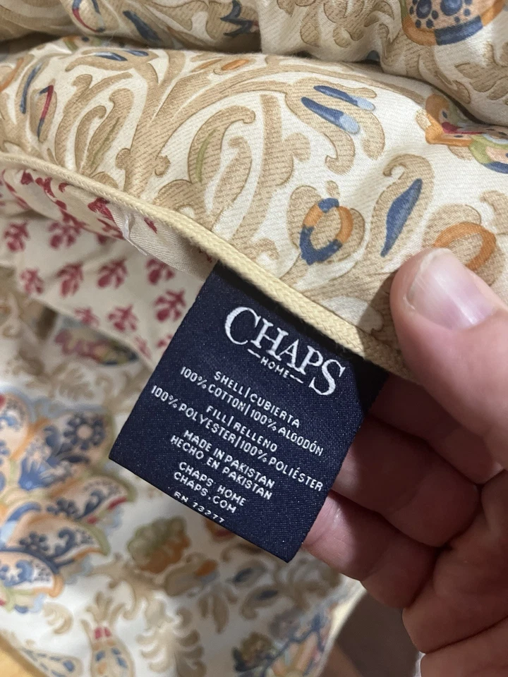 Chaps Ralph Lauren Marrakesh Rug Queen Comforter Bohemian Paisley 90”x 92” - Image 4 of 4