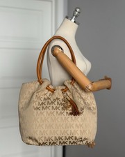 Borsa a tracolla MICHAEL KORS oro MK logo monogramma da donna con anello