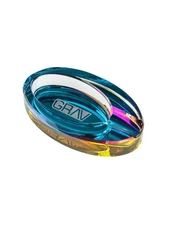 GRAV® Ellipse Ashtray Thick Glass 5.25" x 3" x 1.25" HighQuality+ Free GRAV Gift