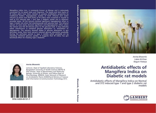 Antidiabetic Effects Of Mangifera Indica On Diabetic Rat Models Amrita Bhowmik-image
