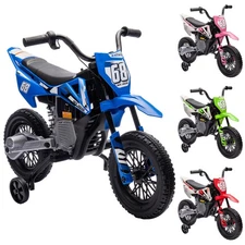 Qaba 12V Kids Motorcycle W/ Twist Grip Throttle, Rear Suspension
