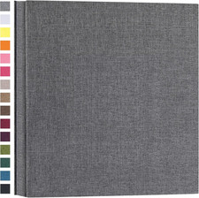 potricher Photo Album for 4x6 1000 Photos Linen Cover 1000 Pockets, Gray