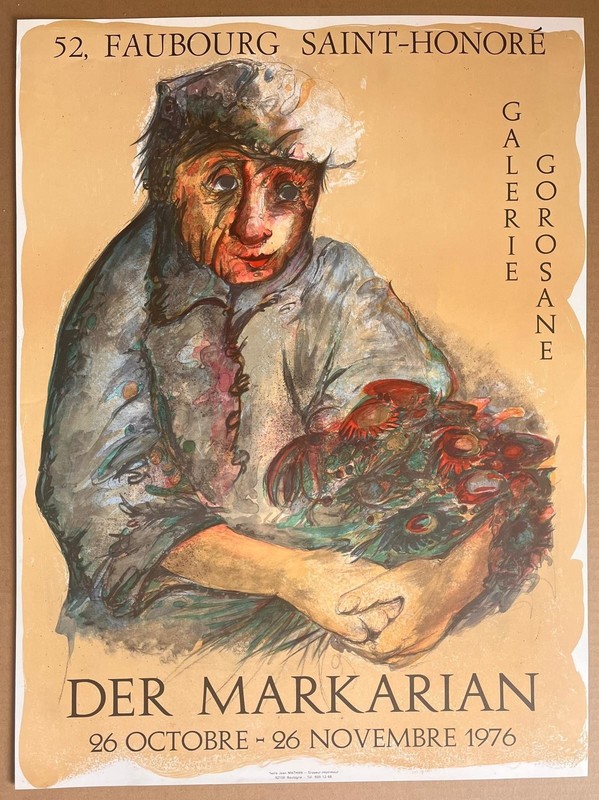 DER MARKARIAN — Affiche originale d'exposition, Galerie Gorosane, Paris