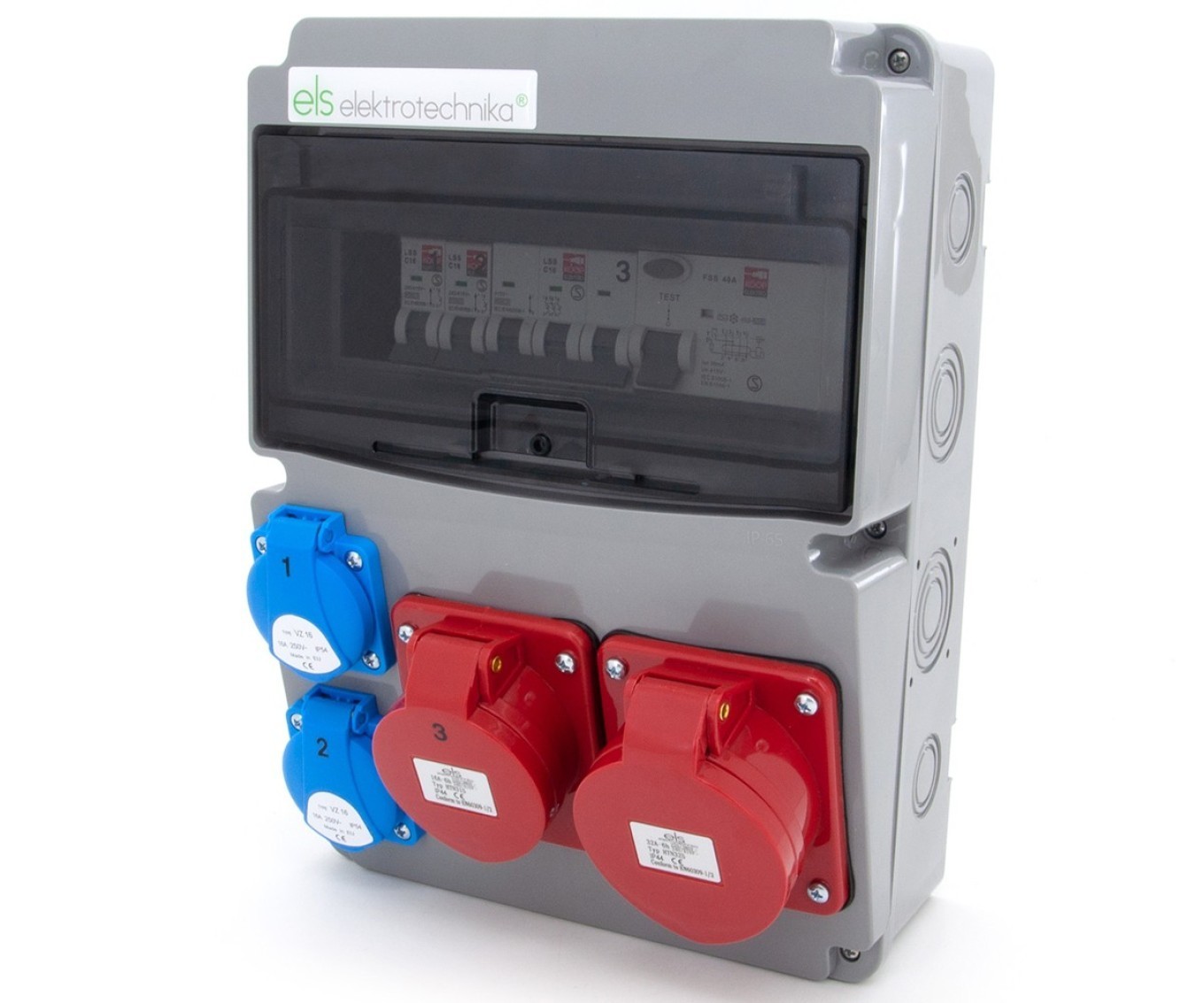 Construction Distributor 32A/5P + 16A/5P + 2*GS 230V 11NO22C11C1F