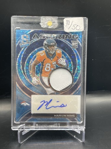 2023 Spectra Marvin Mims RPA aspirante discoteca blu /50 #APA-MMI Broncos - Foto 2 di 4