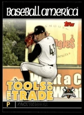 2010 Topps Pro Debut Baseball America's Tools of the Trade Zack Wheeler Rookie