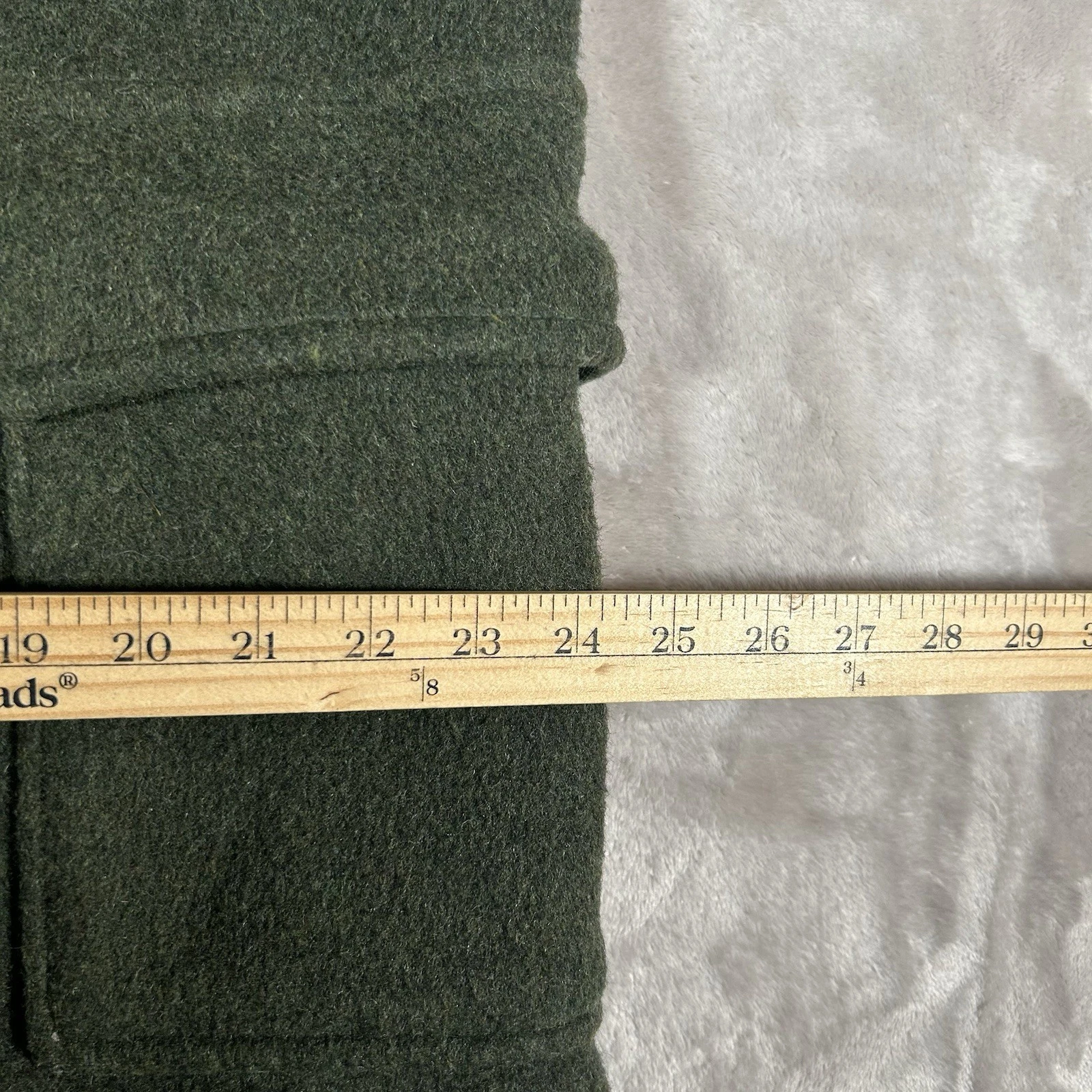 Vintage Gloverall Duffle Coat Mens 44 Green Wool Toggle Hooded British England - product detail image 8