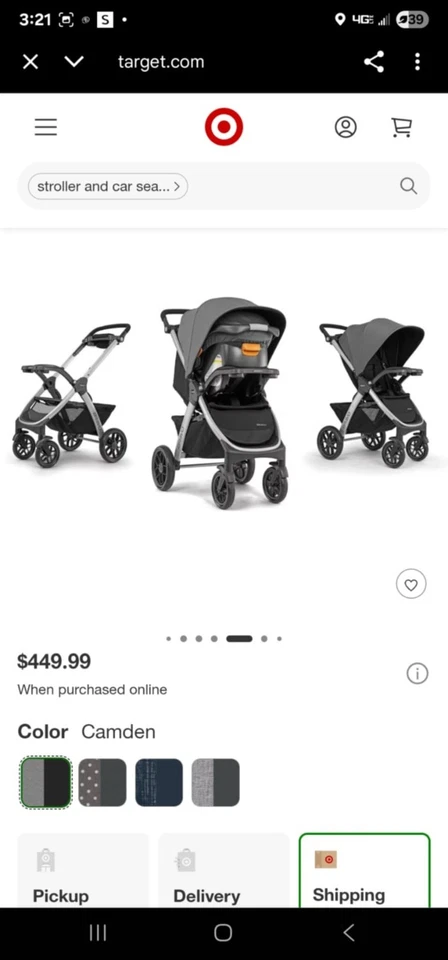 Прогулочная коляска Chicco Bravo Trio Travel System - Camden - Изображение 3 из 3