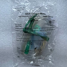 VENTLAB Non-Rebreather Oxygen Mask ADULT High Concentration, 7 Foot Supply Tube