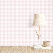 Boho Pink Plaid Peel and Stick Wallpaper - Self-Adhesive Decor Solution