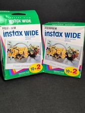 Lot Of 2 Fujifilm instax WIDE Instant Film 10x2 Packs EXP 2013 Brand New Sealed