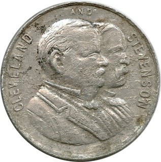 1892 Grover Cleveland & Adlai Stevenson Jugate Presidential Campaign Token