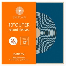 SPINCARE Density Premium 10" &auml;u&szlig;ere Vinyl Schallplattenh&uuml;llen f&uuml;r 10 Zoll EP - 50er-Packung