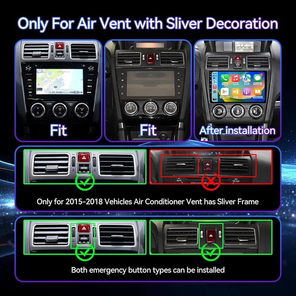 Car Radio for Subaru Forester WRX Impreza STi 2016-2018 Android 9'' Touchscreen Foto 2 de 4