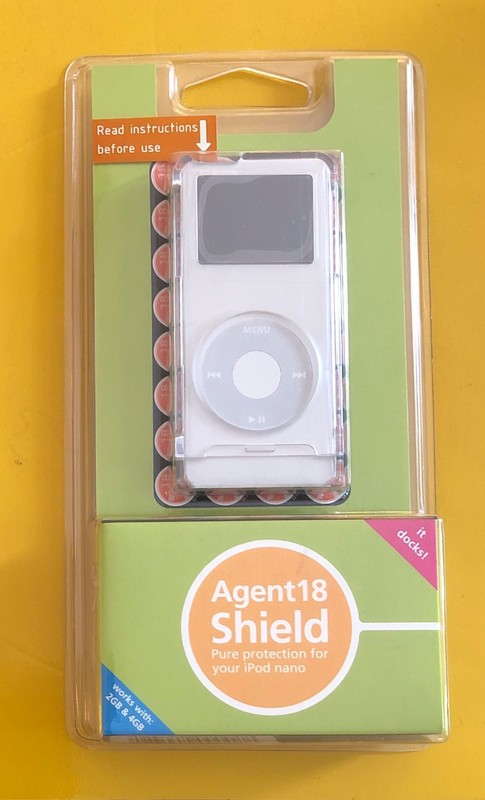 Agent 18 Shield Protector for iPod nano 2Gb & 4GB Clear NIB