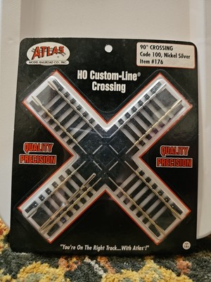 ATLAS HO 90° CROSSING CODE 100 Train Track Rail ATL176 NEW #176 Nickel ...