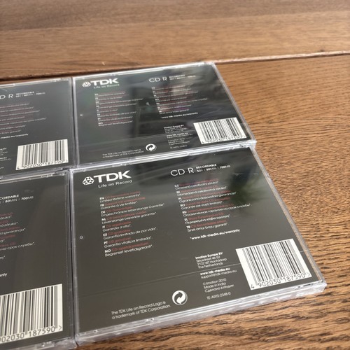6 x TDK CD-R 80 Recordable CD-R80JCA Blank CDR Disc 80MIN 700MB 52x new & sealed - Picture 8 of 13