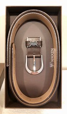    Nikken Adjustable Brown Leather Belt Advanced Kenko Tech Size Medium RARE   