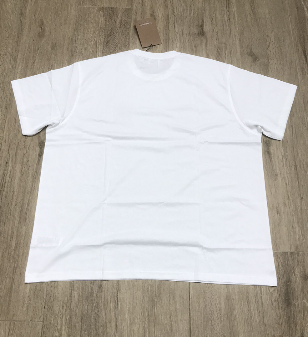 BURBERRY ホワイト Tシャツ 38♡ Burberry Mens Emerson TB White Oversized T Shirt Size XXL