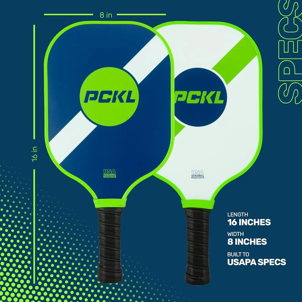 Pickleball PCKL Starter Bundle Series 2 Paddles & 4 Balls Set USA Approved