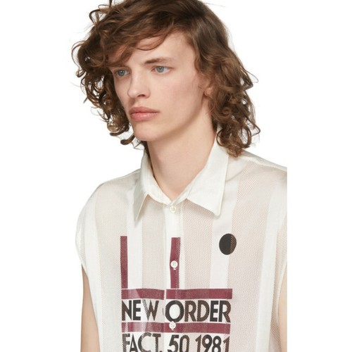 Raf Simons X New Order SS 2018 Sleeveless New Order Mesh Shirt Size M - Picture 3 of 6