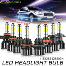 Wholesale 40PCS 4Side 9005 9006 H11 H7 H4 5202 9007 LED Headlight Bulb 6000K Kit