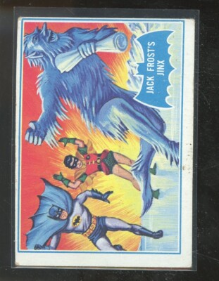 1966 TOPPS BLUE BATMAN PUZZLE BACK #26B JACK FROST'S JINX VGEX E020144