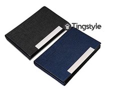 Professional Business Name, ID, Credit Card Holder Wallet Case 2 Packs 