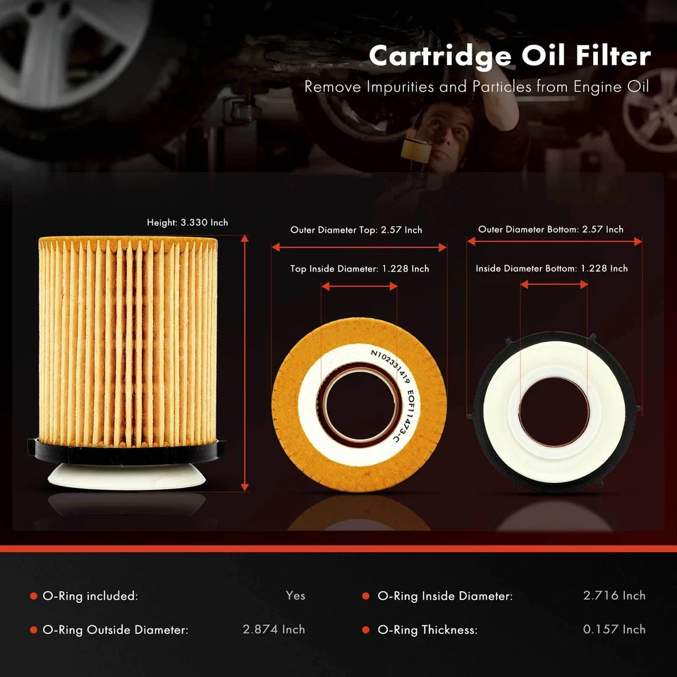 梅赛德斯-奔驰 w205 C300 W212/W213 E300 10K 英里保护发动机机油过滤器 — 第 2/4 张图片