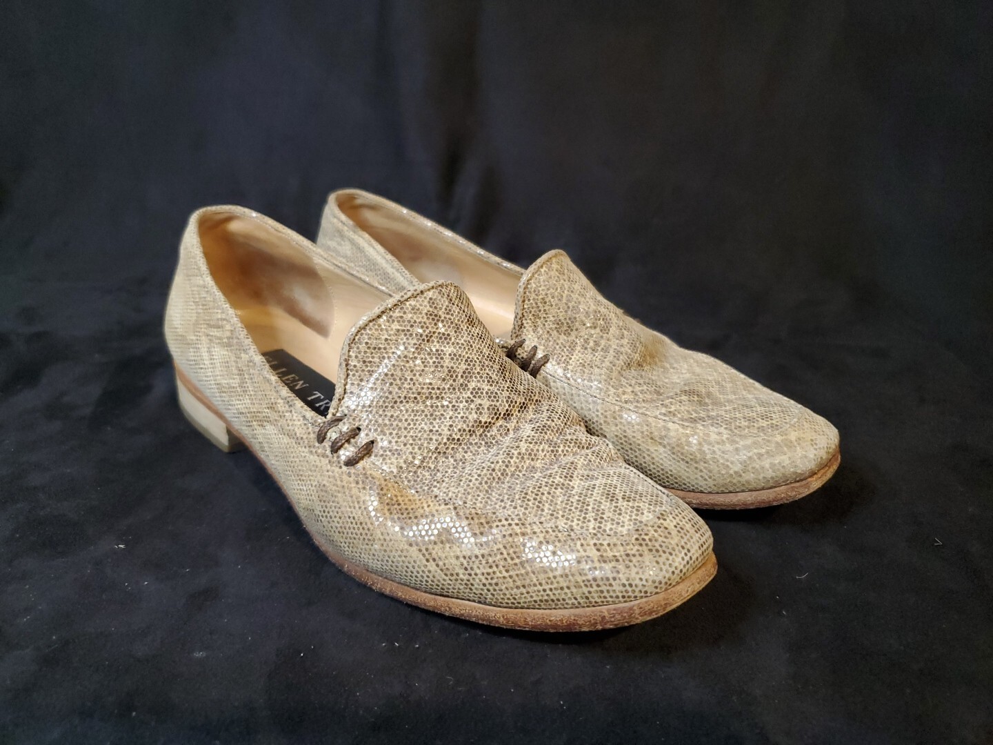 ELLEN TRACY Womens Size 6B Python Snake Faux Leat… - image 1