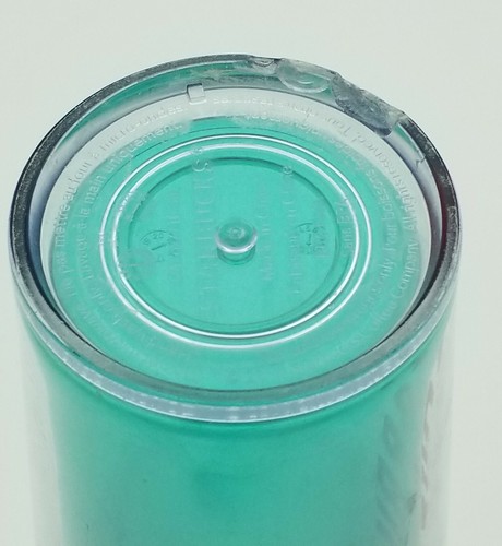 Starbucks 2014 Cold Cup Tumbler Venti 24 Oz Turquoise Aqua Pink Lid No Straw - Picture 5 of 8