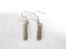 3D MUSIC HOHNER HARMONICA SOLID DANGLING CHARMS MUSICAL FASHION EARRINGS JEWELRY
