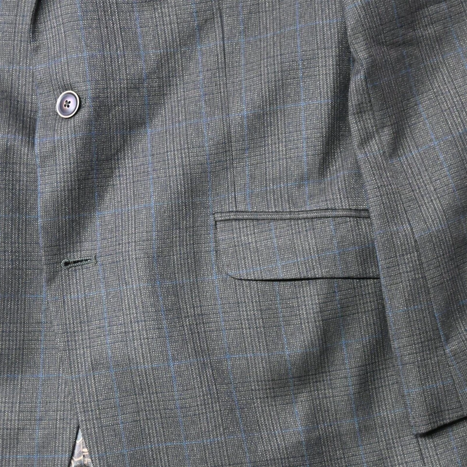 Tallia Large Brown Glenn Plaid Mens Blazer Sport Coat Suit Jacket - Image 3 of 4