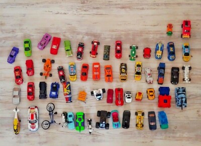 57 Die Cast and Plastic Cars bikes trucks hot wheels Maista Generic